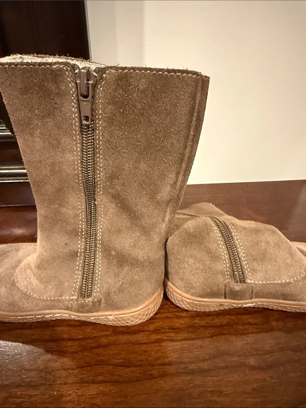 Livie & Luca Toddler Tan Suede Button-Accent Boots